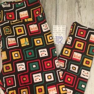 TC2 Lularoe holiday leggings snowman and Santa